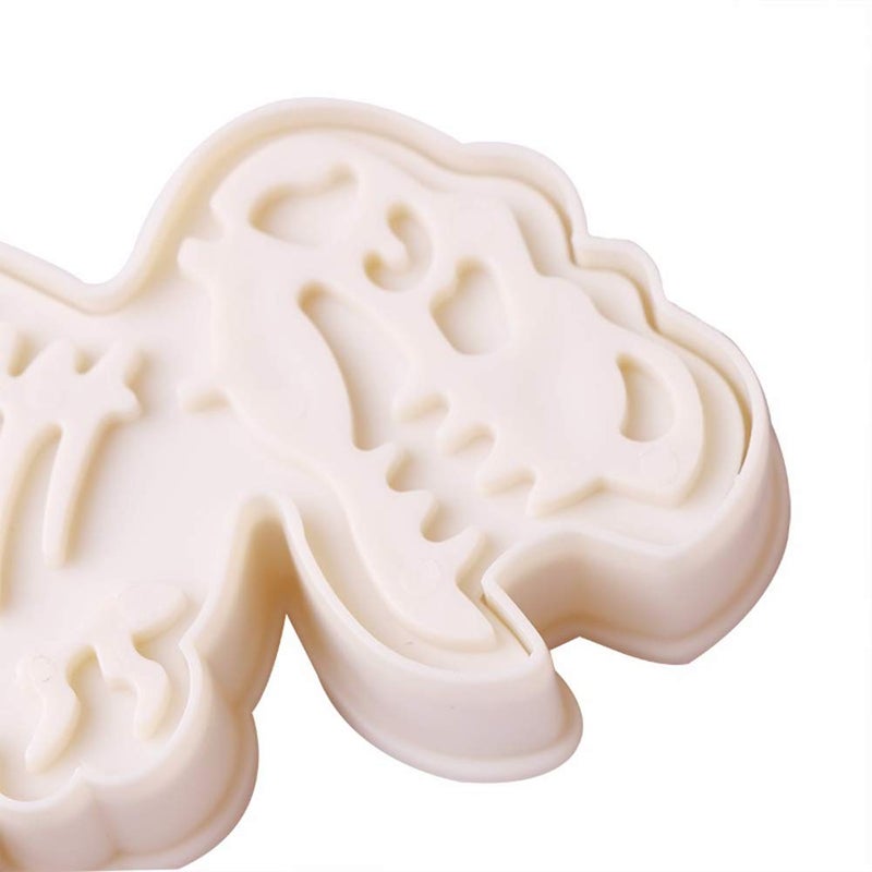 SHEBAKING 6 Pack Jurassic Dinosaur Shaped Cookie Cutter Stegosaurus T-Rex Triceratops Skeleton Fossil Mold Dinosaur Bones Cookie Cutters Set, for Kids and Adults - Image 4